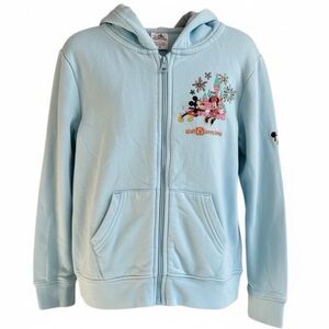 Disneyland Play in the Park Blue Zip-Up Hoodie Kids Size 5/6